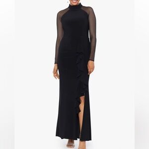 Betsy & Adam Petite 8P Navy Gown